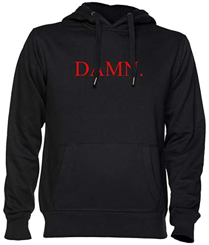 Capzy Damn Schwarz Kapuzenpullover Sweatshirt Unisex Herren Damen Größe L Black Unisex Hoodie Size L von Capzy
