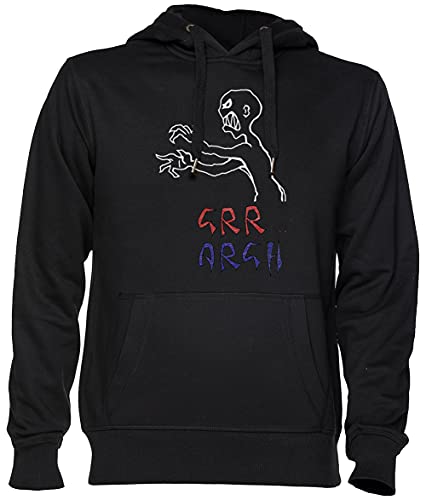 Capzy GRR Argh Zombie Schwarz Kapuzenpullover Sweatshirt Unisex Herren Damen Größe XXXL Black Unisex Hoodie Size XXXL von Capzy