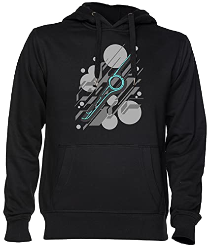 Capzy Monado Abstrakt Schwert Schwarz Kapuzenpullover Sweatshirt Unisex Herren Damen Größe L Black Unisex Hoodie Size L von Capzy