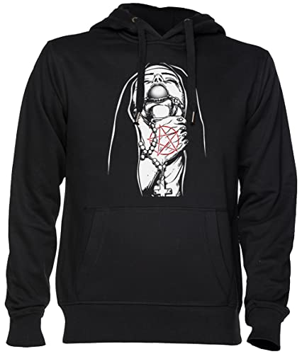 Capzy Nun Satan Schwarz Kapuzenpullover Sweatshirt Unisex Herren Damen Black Unisex Hoodie von Capzy
