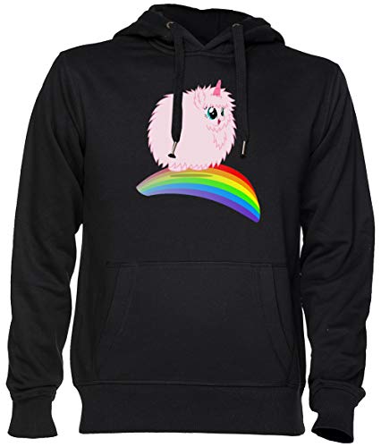 Capzy Pfudor Regenbogen Schwarz Kapuzenpullover Sweatshirt Unisex Herren Damen Größe XXL Black Unisex Hoodie Size XXL von Capzy