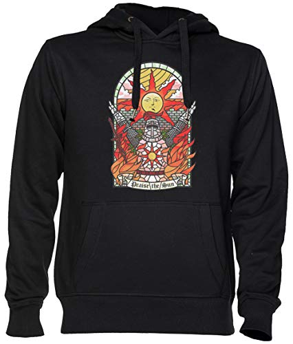 Capzy Praise The Sun Schwarz Kapuzenpullover Sweatshirt Unisex Herren Damen Größe XL Black Unisex Hoodie Size XL von Capzy