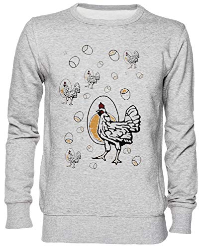 Capzy Retro Roseanne Chickens Grau Jumper Sweatshirt Unisex Herren Damen Größe M Grey Unisex Jumper Size M von Capzy