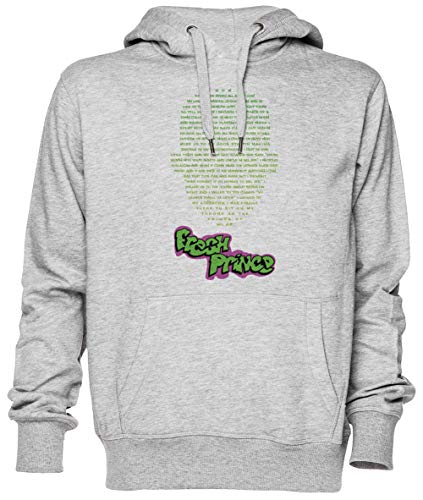 Capzy The Fresh Prince of Bel-Air Grau Kapuzenpullover Sweatshirt Unisex Herren Damen Größe XL Grey Unisex Hoodie Size XL von Capzy