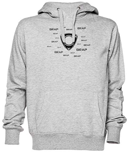 Capzy rotierend Brap (das Lärm EIN rotierend Motor Macht) Grau Kapuzenpullover Sweatshirt Unisex Herren Damen Größe XXXL Grey Unisex Hoodie Size XXXL von Capzy