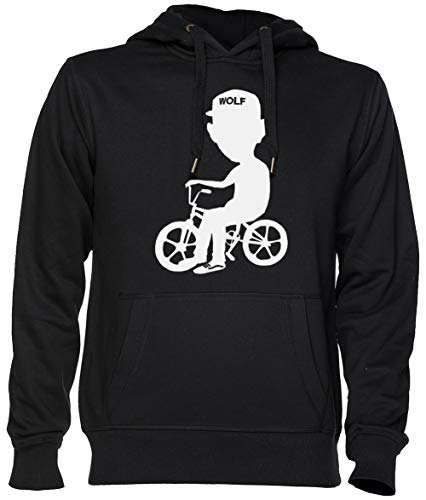 Cycler Wolf Schwarz Kapuzenpullover Sweatshirt Unisex Herren Damen Größe M Black Unisex Hoodie Size M von Capzy