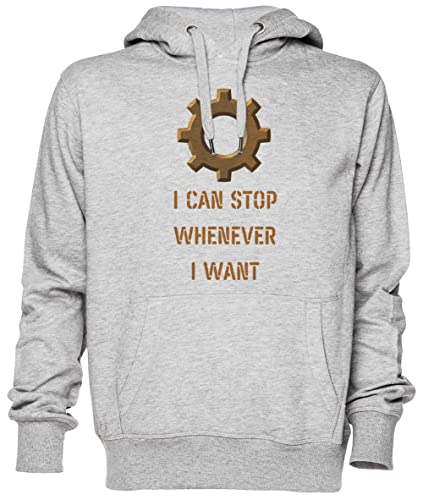 Factorio I Can Stop Whenever I Want Grau Kapuzenpullover Sweatshirt Unisex Herren Damen Grey Unisex Hoodie von Capzy