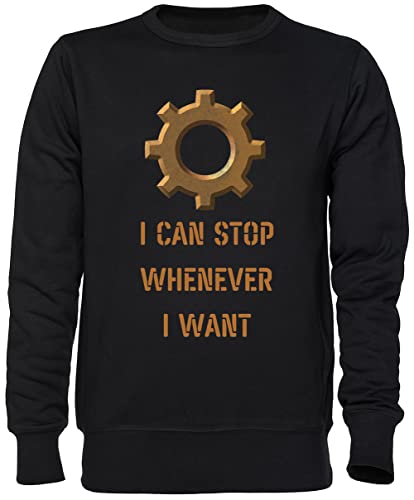 Factorio I Can Stop Whenever I Want Schwarz Jumper Sweatshirt Unisex Herren Damen Black Unisex Jumper von Capzy