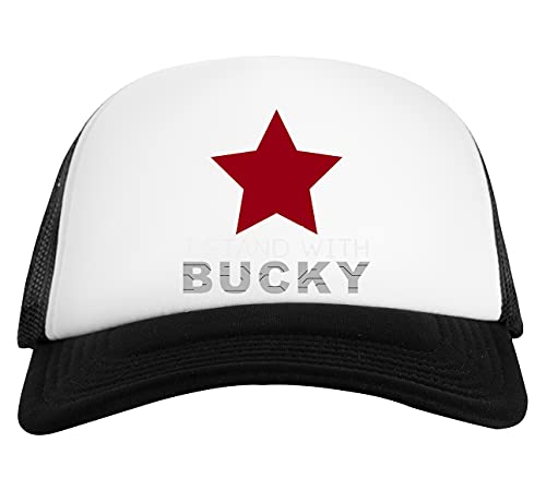 I Stand with Bucky Weiß Schwarz Unisex Baseball Cap White Black von Capzy