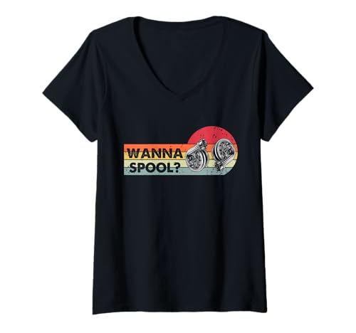 Damen Lustige Turbo-Auto-Enthusiasten, Autorennen, Drifting Wanna Spule T-Shirt mit V-Ausschnitt Damen Lustige Turbo-Auto-Enthusiasten, Autorennen, Drifting Wanna Spule T-Shirt mit V-Ausschnitt von Car Enthusiast And Auto Mechanic Gift Store
