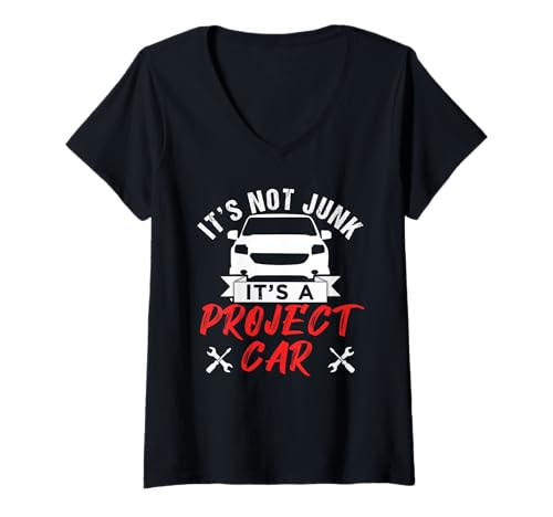 Damen Es ist kein Müll, es ist ein Projektauto T-Shirt mit V-Ausschnitt Damen Es ist kein Müll, es ist ein Projektauto T-Shirt mit V-Ausschnitt von Car Mechanic Designs For Men