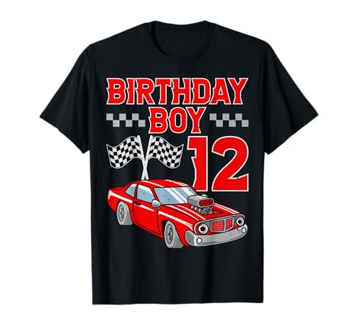 12th Birthday Boy Racing Car Motorsport 12 Years Old T-Shirt von Car Racing 12th Birthday Gifts Co.
