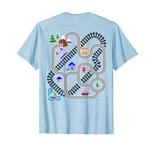 Herren Neuheit Geschenke für Väter Tag, Auto & Zug Spielteppich Teppich Shirt von Car & Train Playmat Shirts