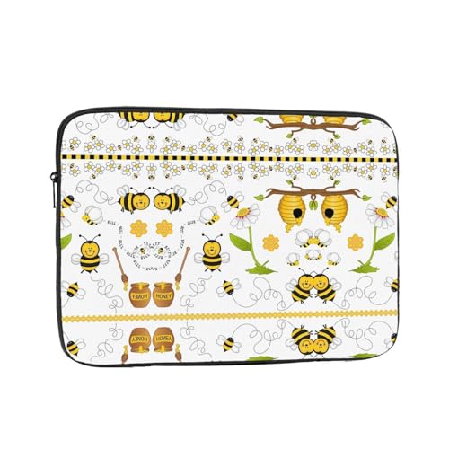 Flying Bees Daisy Honey Laptoptasche – Schlanke Laptoptasche für 10-17 Zoll Geräte, ultra-schützende Laptop-Hülle Schultertasche von CarXs