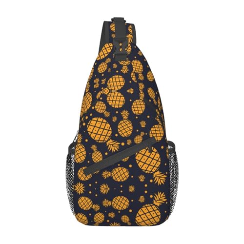 Golden Pineapple Cross Brusttasche – Mehrzweck-Tragetasche – hohe Haltbarkeit und Vielseitigkeit von CarXs