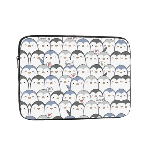 Laptoptasche mit niedlichem Pinguin, schlanke Laptoptasche für 10-17-Zoll-Geräte, ultra-schützende Laptop-Hülle, Schultertasche von CarXs