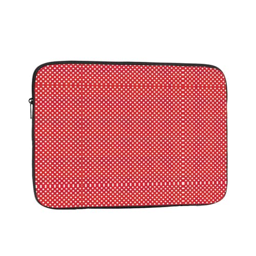Laptoptasche mit roten und weißen Punkten – schlanke Laptoptasche für 25,4-43,2 cm (10-17 Zoll) Geräte, ultra-schützende Laptop-Hülle Schultertasche von CarXs