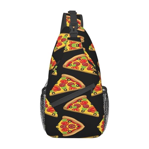 Red Rose Cross Brusttasche – Mehrzweck-Tragetasche – hohe Haltbarkeit und Vielseitigkeit, Leckere Pizza, Einheitsgröße von CarXs