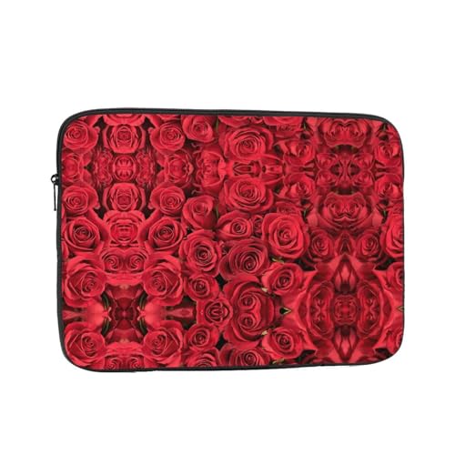Red Rose Laptoptasche – schlanke Laptoptasche für 10-17 Zoll Geräte, ultra-schützende Laptop-Hülle Schultertasche von CarXs