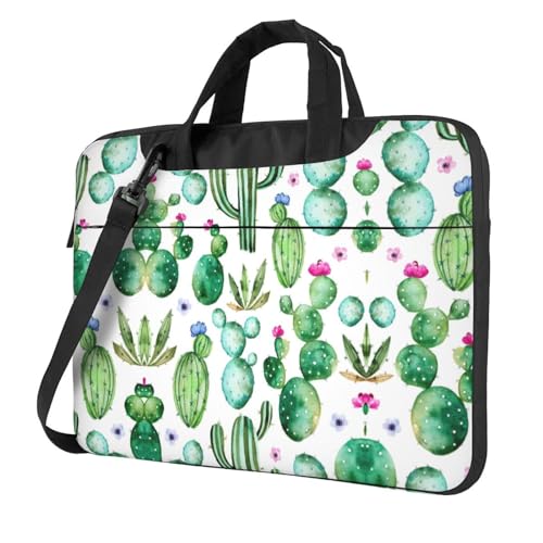 Schöne Sonnenblume Multifunktionale Laptoptasche - Wasserdichte Arbeit Aktentasche Laptop Tasche - Ideal für Frauen und Männer, Kaktusblüte, 13 inch von CarXs
