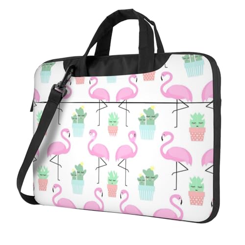 Sunflowers On Wooden Multifunktions Laptoptasche - Wasserdichte Arbeit Aktentasche Laptop Tasche - Ideal für Frauen und Männer, Tropischer Flamingo, süßer Kaktus, 14 inch von CarXs