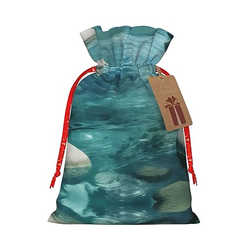 Tranquil Water Weihnachts-Geschenktasche – Premium-Polyester-Tasche für besondere Anlässe, ideal zum Verpacken von Geschenken von CarXs