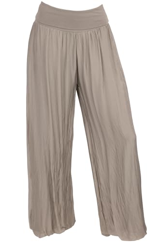 Cara Mia Hose Seide Damen Neu Sommer Viele Farben Haremshose 36 38 40 42 Taupe von Cara Mia