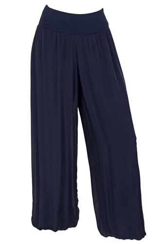 Cara Mia Hose Seide Damen Neu Sommer Viele Farben Haremshose 36 38 40 42 dunkelblau von Cara Mia