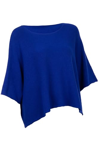Cara Mia Kurzer Eleganter Pullover für Damen mit Halbarm Viskose 38-44 one Size Royalblau von Cara Mia