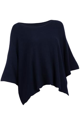 Cara Mia Kurzer Eleganter Pullover für Damen mit Halbarm Viskose 38-44 one Size dunkelblau von Cara Mia