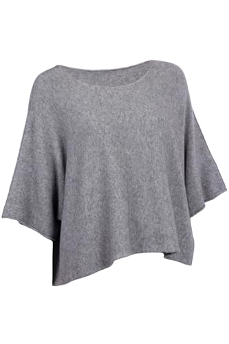 Cara Mia Kurzer Eleganter Pullover für Damen mit Halbarm Viskose 38-44 one Size grau von Cara Mia