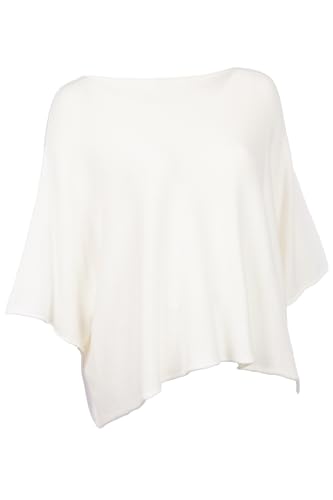 Cara Mia Kurzer Eleganter Pullover für Damen mit Halbarm Viskose 38-44 one Size weiß von Cara Mia