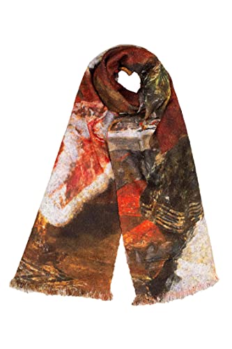 Cara Mia Leichter Schal Damen Viskose Bunt Frühling Weich Baumwolle XXL Künstler-Motiv Motiv 031 von Cara Mia