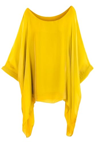 Cara Mia Seidentunika Damen Made in Italy lang Fledermaus-Ärmel viele Farben 38-44 Zitrone Cara Mia Seidentunika Damen Made in Italy lang Fledermaus-Ärmel viele Farben 38-44 Zitrone von Cara Mia