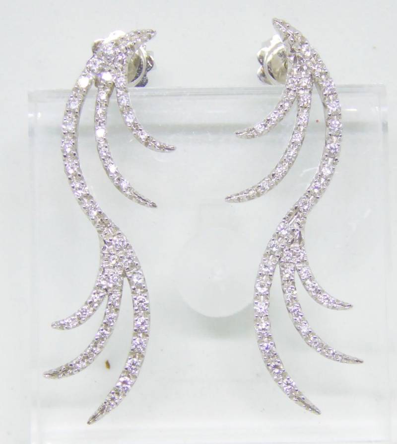 Ohrringe Gold, Weiß 18Ct, Diamanten Vs1 Ohrringe Gold, Weiß 18Ct, Diamanten Vs1 von CaraibConchPearls