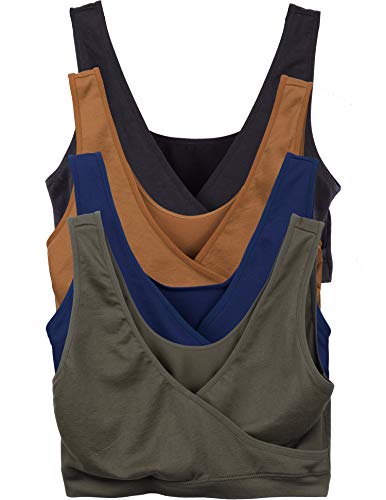 Caramel Cantina 4er-Pack Still-Umstands-Bralette-BH für Damen, Naturtöne, X-Large Caramel Cantina 4er-Pack Still-Umstands-Bralette-BH für Damen, Naturtöne, X-Large von Caramel Cantina