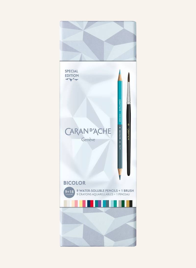 Caran D'ache Set Alpine Frost: Neun Zweifarbige Farbstifte Und Ein Pinsel blau von Caran d'Ache