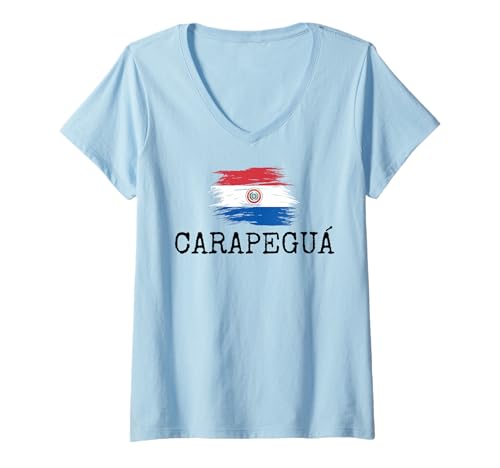 Damen Carapegua Land Paraguay Familienausflug Reisen Männer Frauen T-Shirt mit V-Ausschnitt Damen Carapegua Land Paraguay Familienausflug Reisen Männer Frauen T-Shirt mit V-Ausschnitt von Carapegua Town Paraguay Vacation Toddler Guaraní