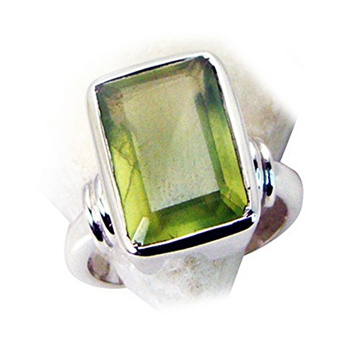 CaratYogi Unisex Herren Damen - Sterling-Silber 925 Emerald-Cut von CaratYogi