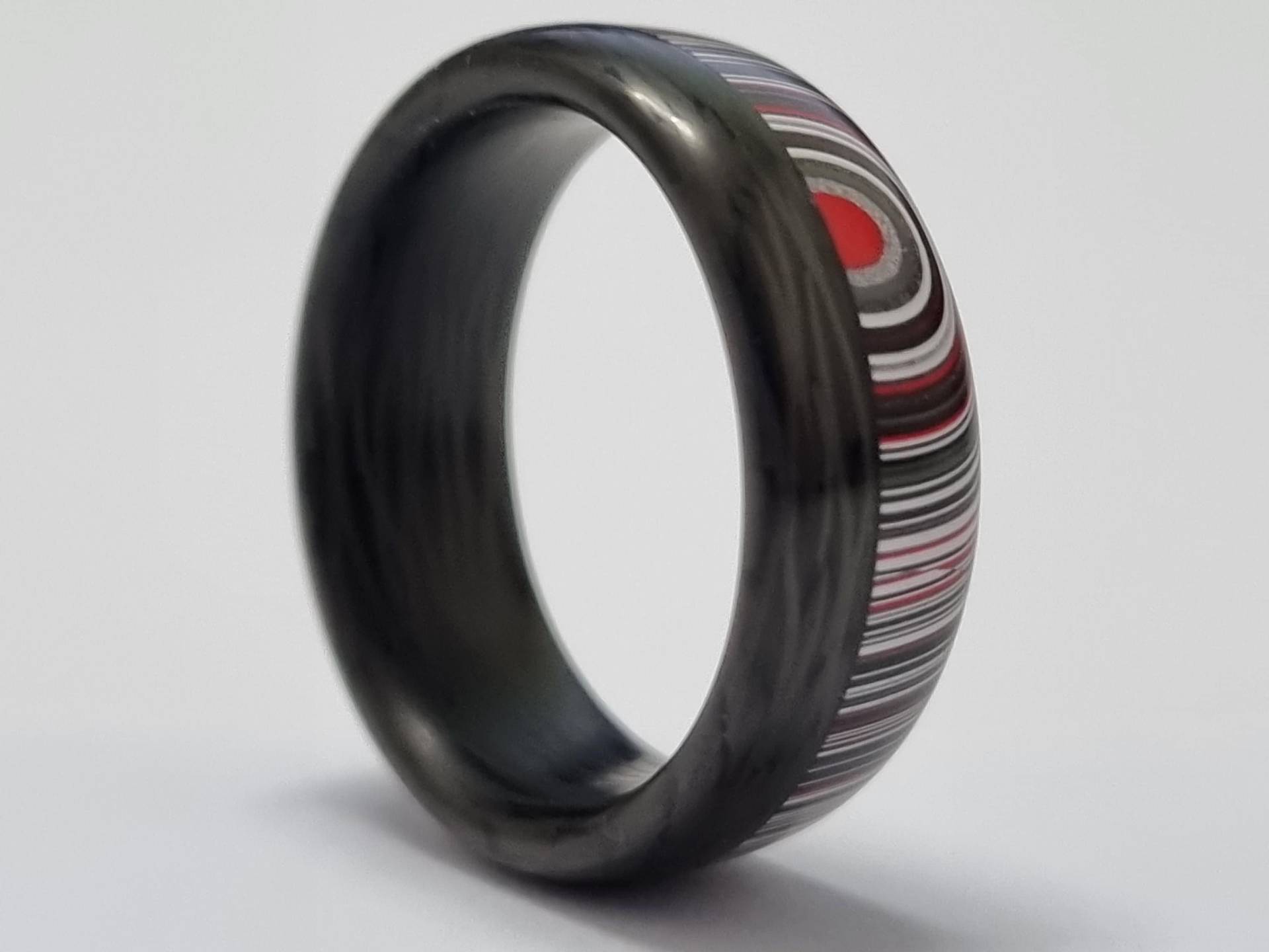 Carbonfaser Und Fordit Ring. Schmuck, Ring, Ehering, Carbon von CarboNwoodRings