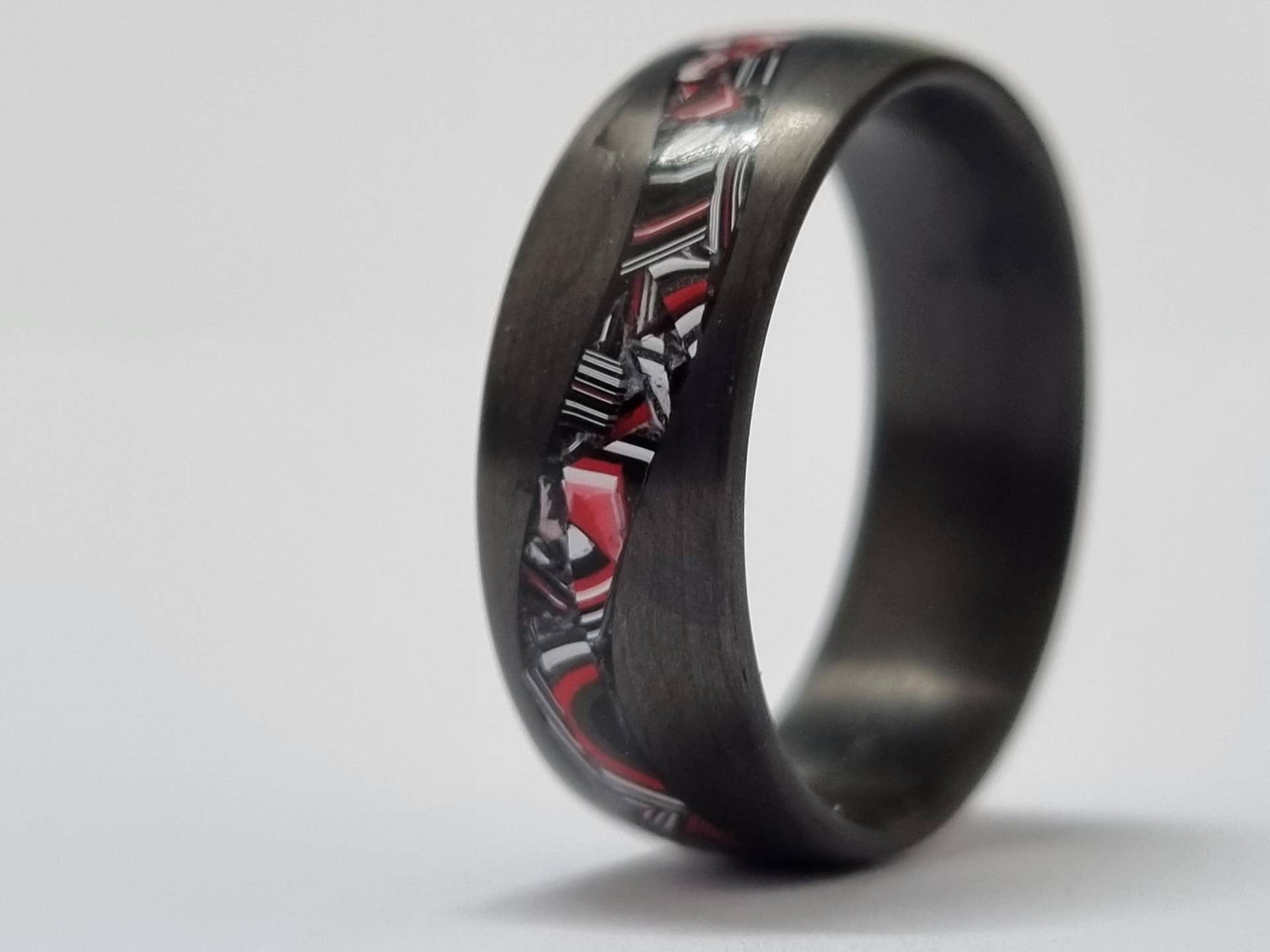 Carbonfaser Und Fordit Ring. Schmuck, Ring, Ehering, Trauring, Carbon 8 Mm Breite von CarboNwoodRings