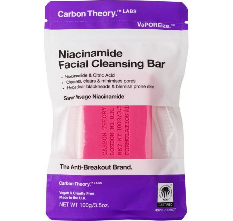 Carbon Theory Körperpflegemittel Niacinamide Gesichtsreinigungsseife (Facial Cleansing Bar) 100 g von Carbon Theory