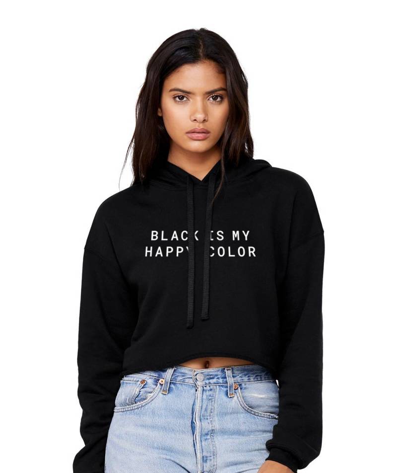 Schwarz Ist Meine Happy Color Ladies Tops & Crop von CarcellysCrafts