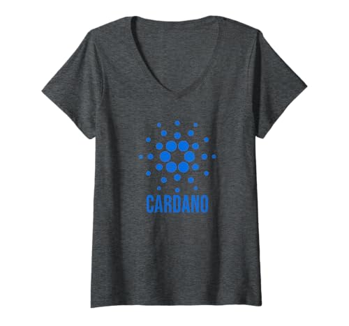 Damen Cardano ADA Blockchain Crypto Blue Cardano Logo T-Shirt mit V-Ausschnitt Damen Cardano ADA Blockchain Crypto Blue Cardano Logo T-Shirt mit V-Ausschnitt von Cardano ADA Indie Design
