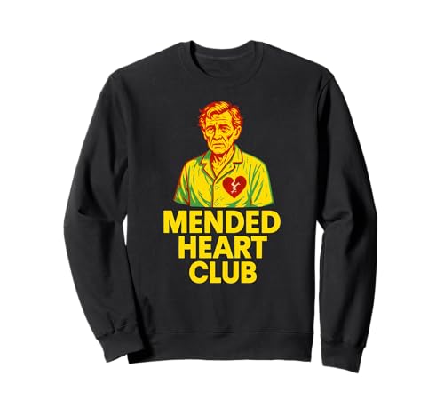Mended Heart Club Heart Chirurgie Lustig Herren Patient Krankenhaus Sweatshirt von Cardiac Crew Hospital Patient Surgery Recovery