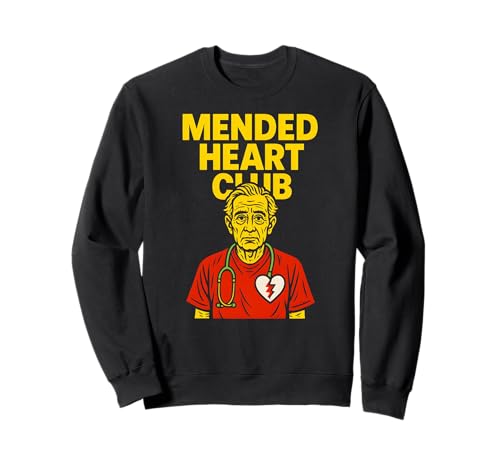 Mended Heart Club Heart Chirurgie Lustig Herren Patient Krankenhaus Sweatshirt von Cardiac Crew Hospital Patient Surgery Recovery