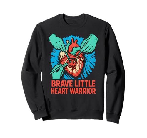 Open Heart Chirurgie Brave Little Heart Warrior Fun Kids Sweatshirt von Cardiac Crew Hospital Patient Surgery Recovery
