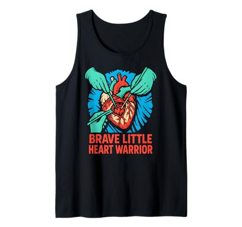 Open Heart Chirurgie Brave Little Heart Warrior Fun Kids Tank Top von Cardiac Crew Hospital Patient Surgery Recovery