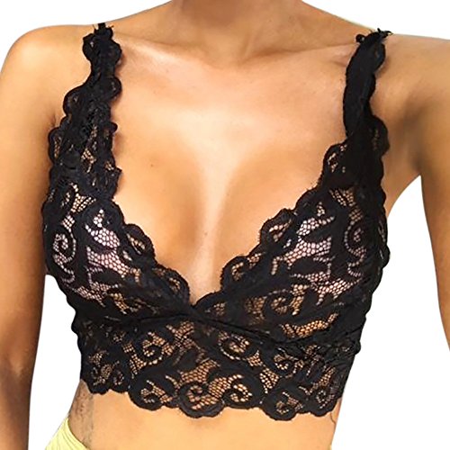 Cardith BH Push Up Bustier Damen Spitze Soft Durchsichtiger BHS RüCkenfrei Blumen Dessous GroßE GrößEn UnterwäSche Hipster Mesh Lingerie Ouvert ReizwäSche von Cardith