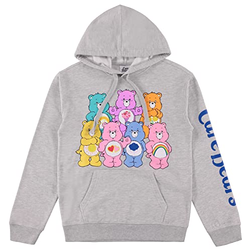 Care Bears Damen Hoodie Sweatshirt - Damen Klassische Kleidung - Cheer Friend Funshine Good Luck Hoodie Sweatshirt, Meliert, Grau, L von Care Bears